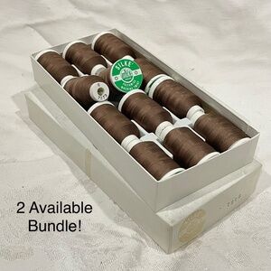 12 Spools Brown Nylon Thread "Size 0" NEW Fishing Rod Wrap